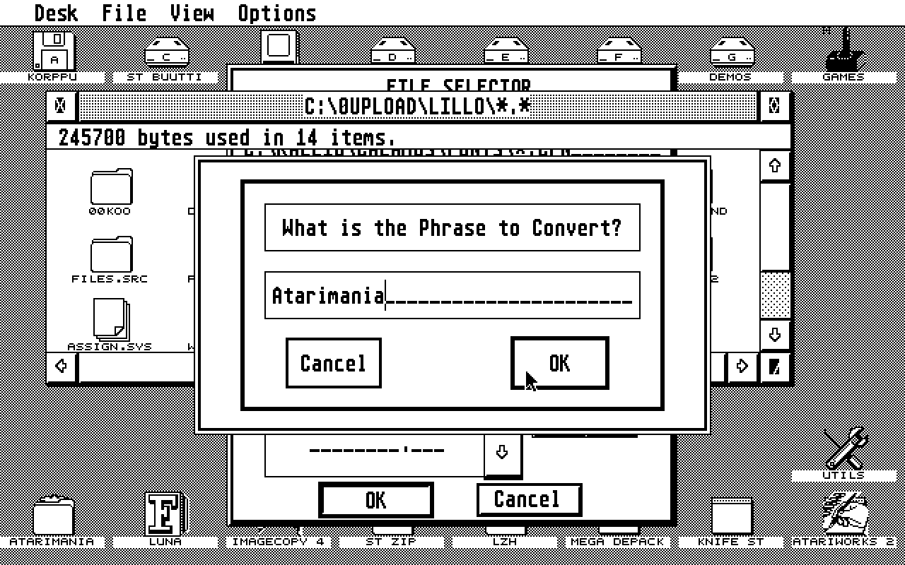 Calamus to CAD-3D Solid Font Converter atari screenshot